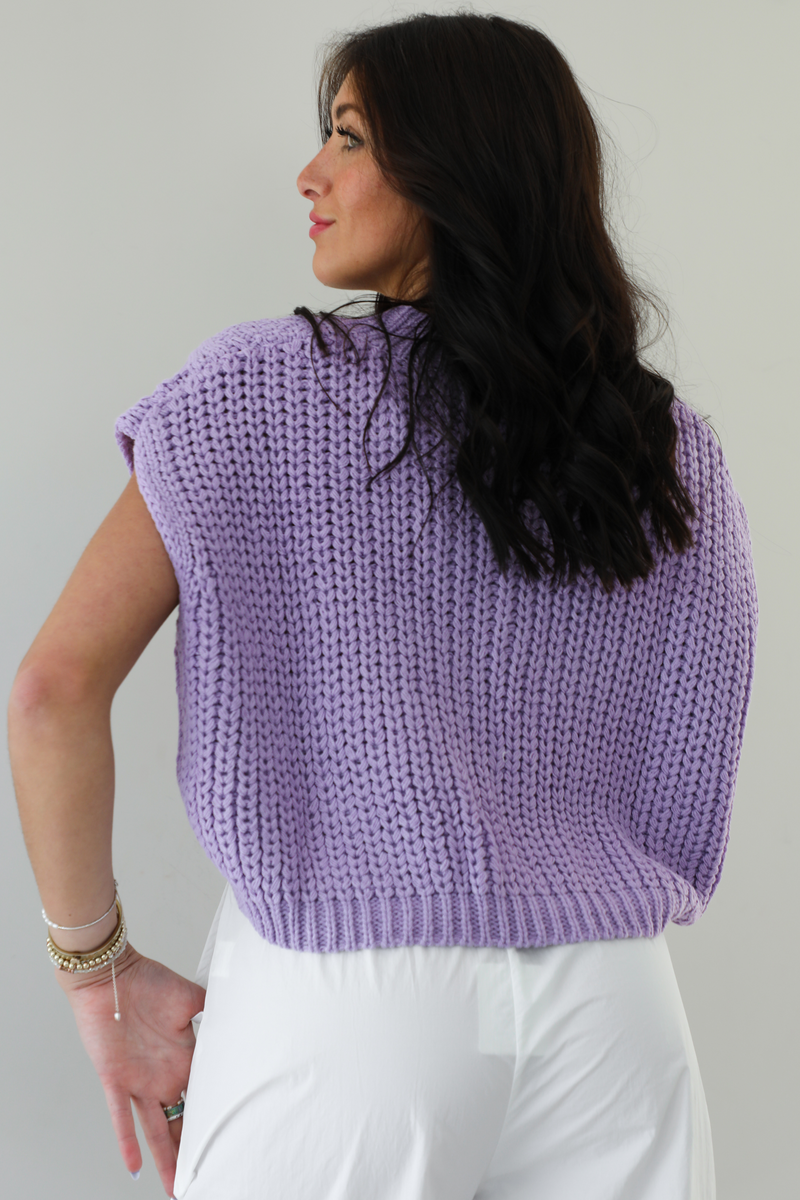 Travel To Me Sweater Vest: Purple