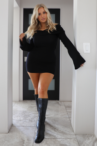 All Yours Sweater Dress: Black