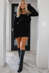 All Yours Sweater Dress: Black
