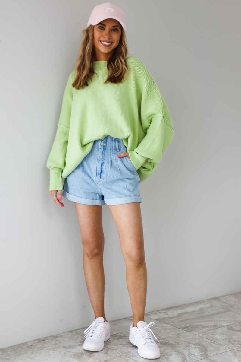 Waiting For You Sweater: Green