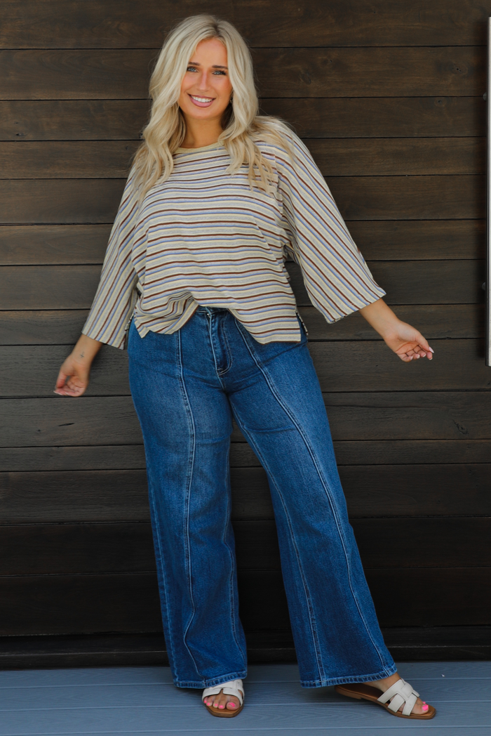 Talk It Out Top: Multi/Striped