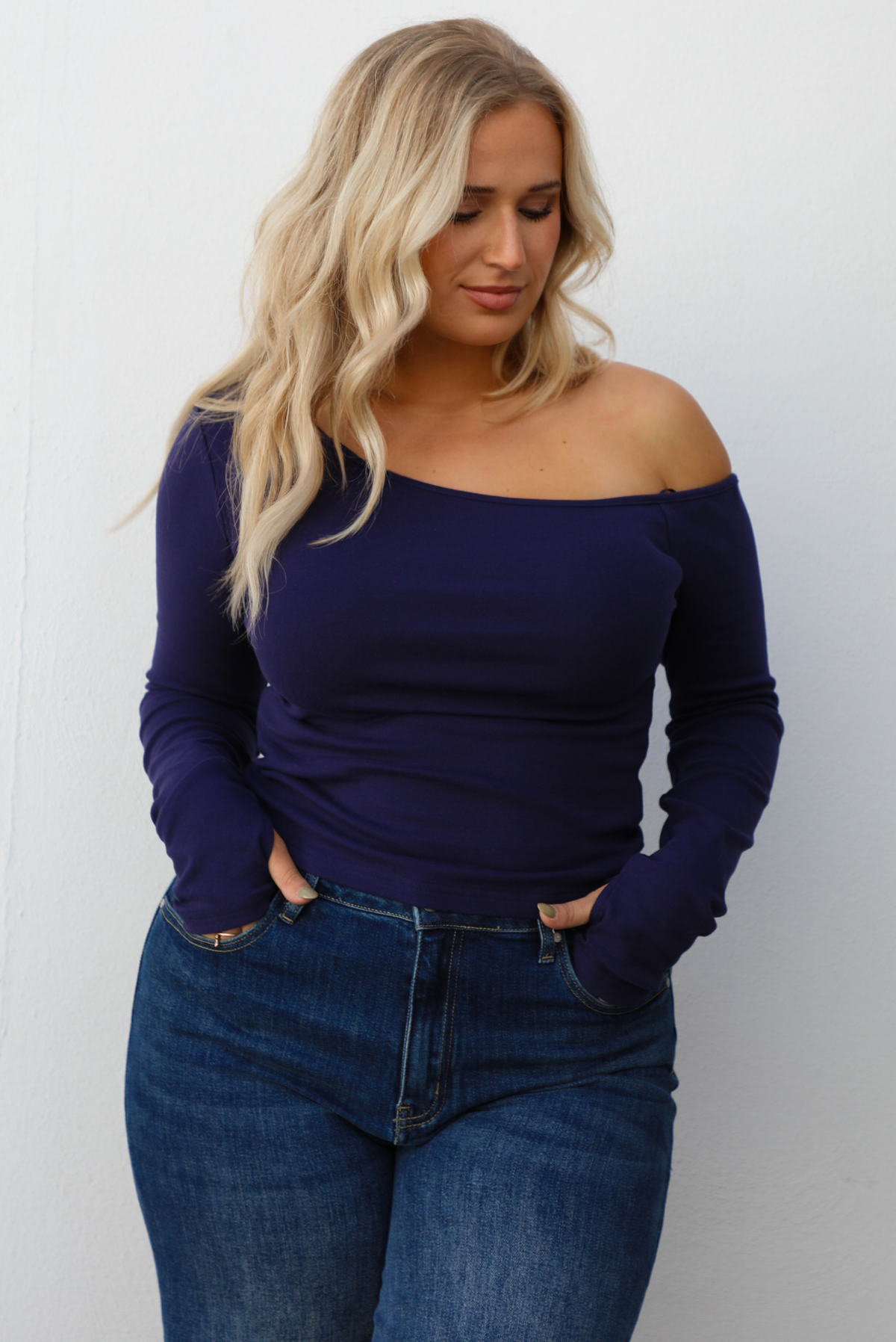 Make It Easy Top: Navy