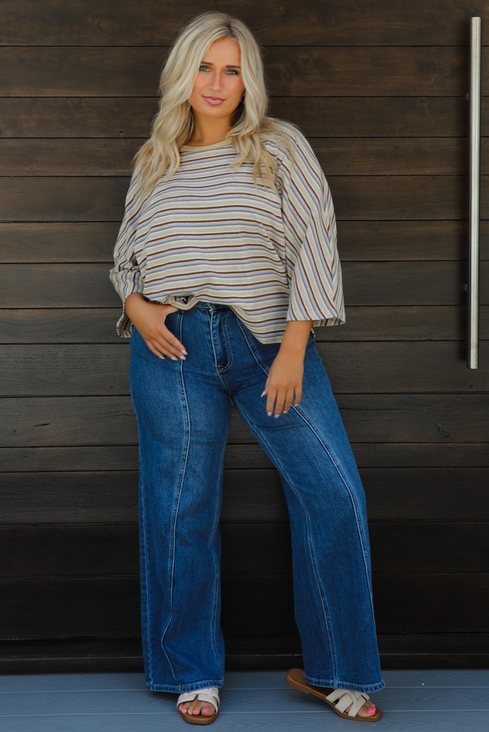 Talk It Out Top: Multi/Striped