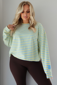 Definitely Not Sweater: Butter Yellow/Blue