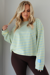 Definitely Not Sweater: Butter Yellow/Blue