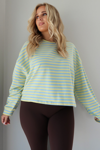 Definitely Not Sweater: Butter Yellow/Blue