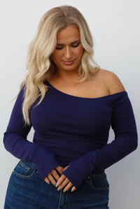 Make It Easy Top: Navy