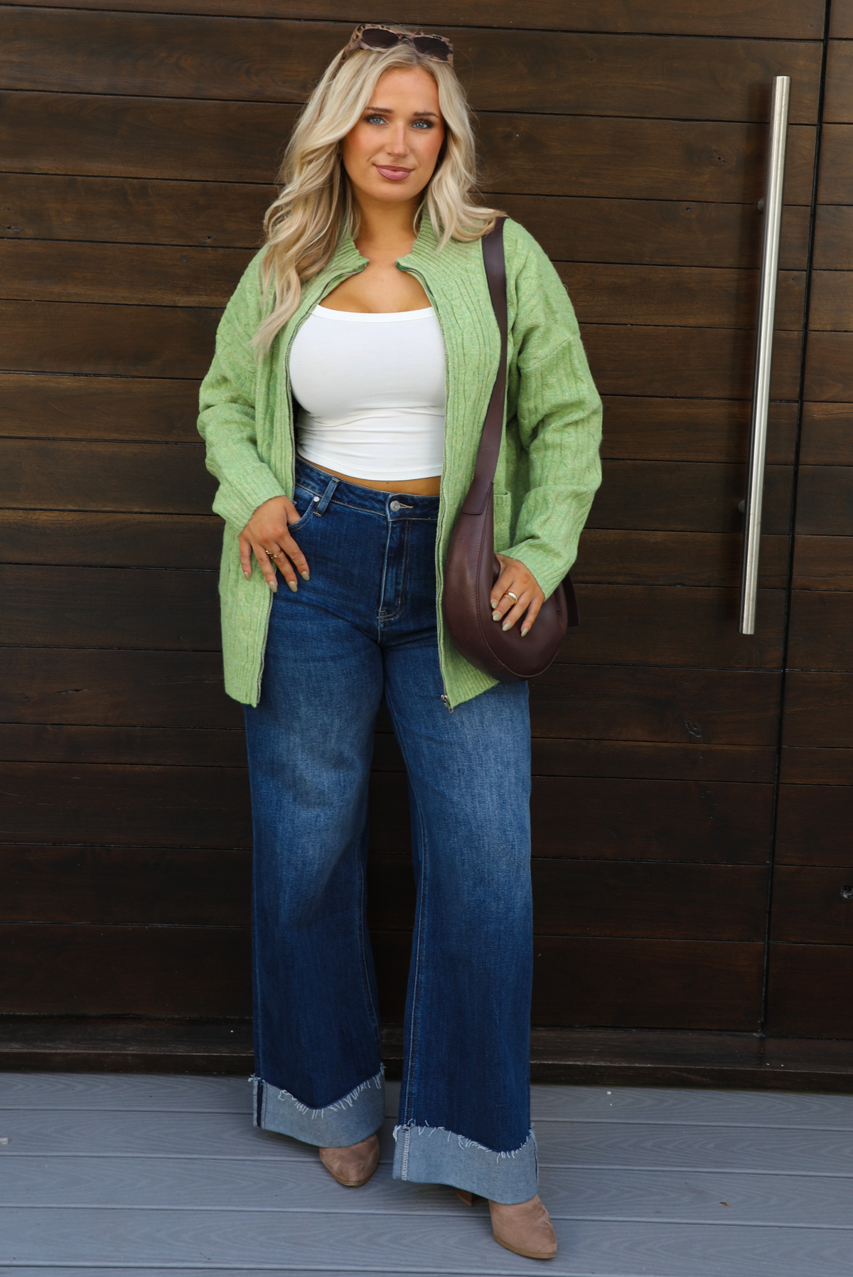 Everything You Need Cardigan: Green