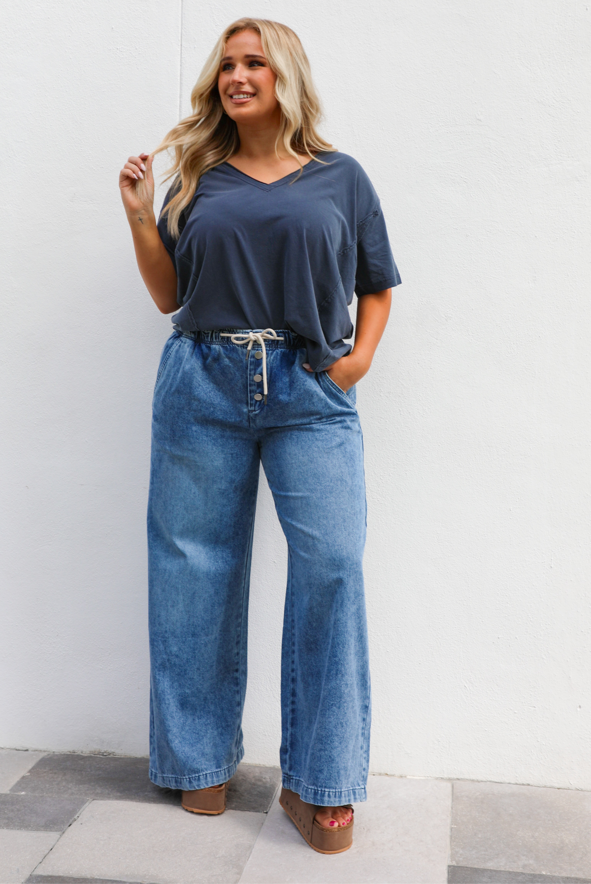 Simply Basic Tee: Navy