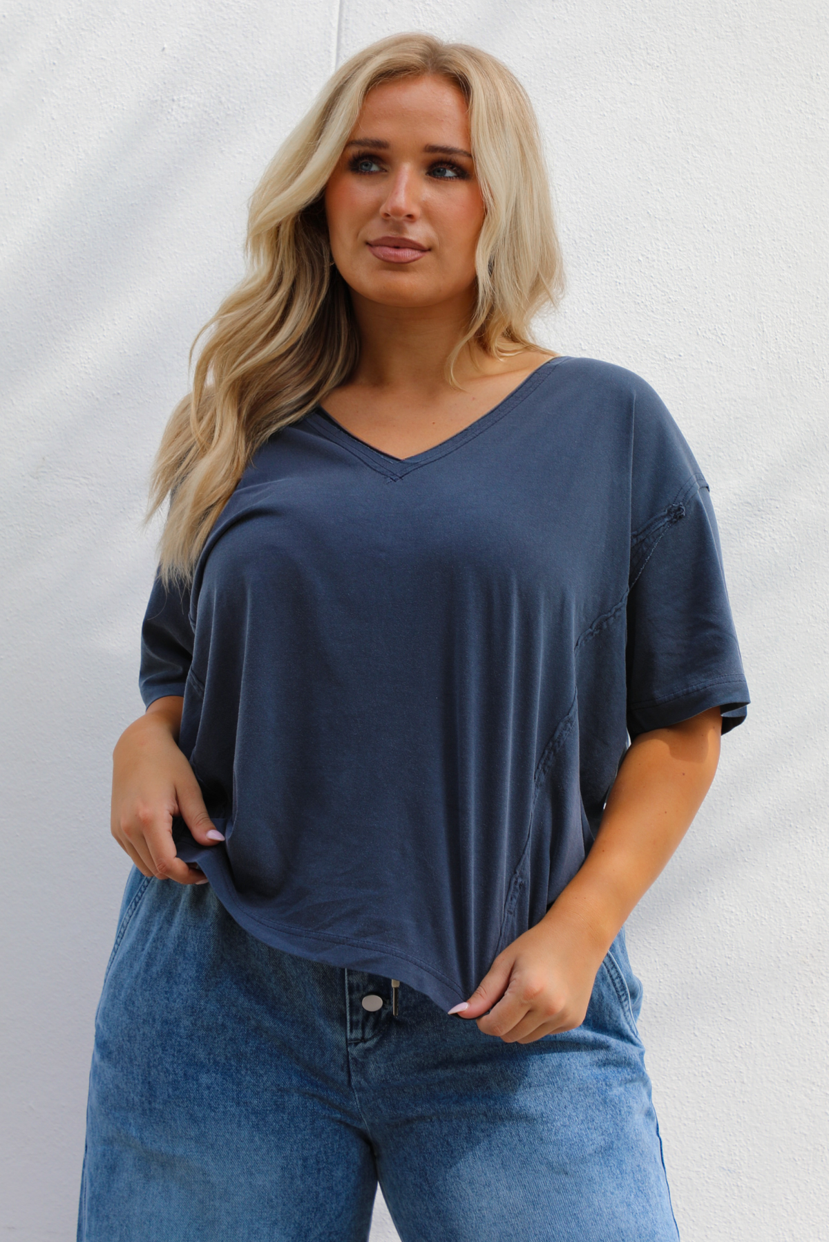 Simply Basic Tee: Navy