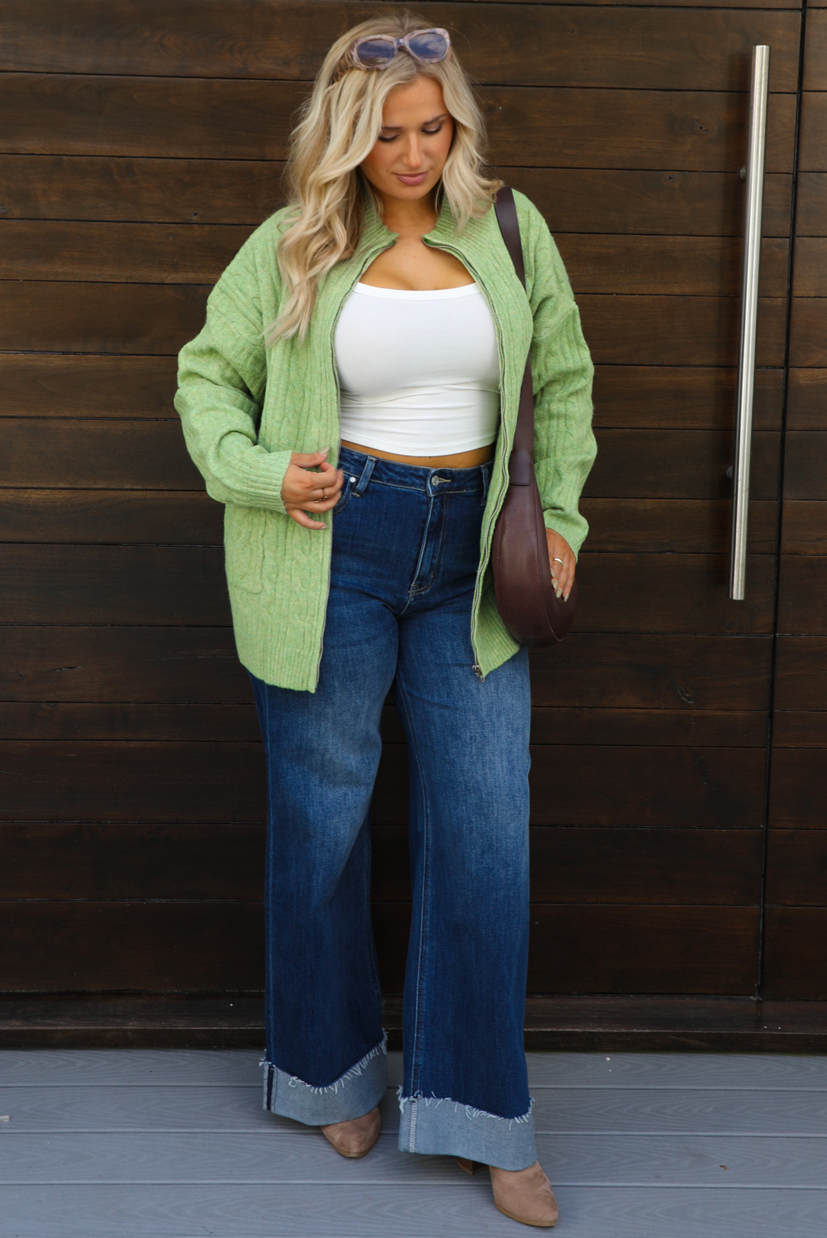 Everything You Need Cardigan: Green