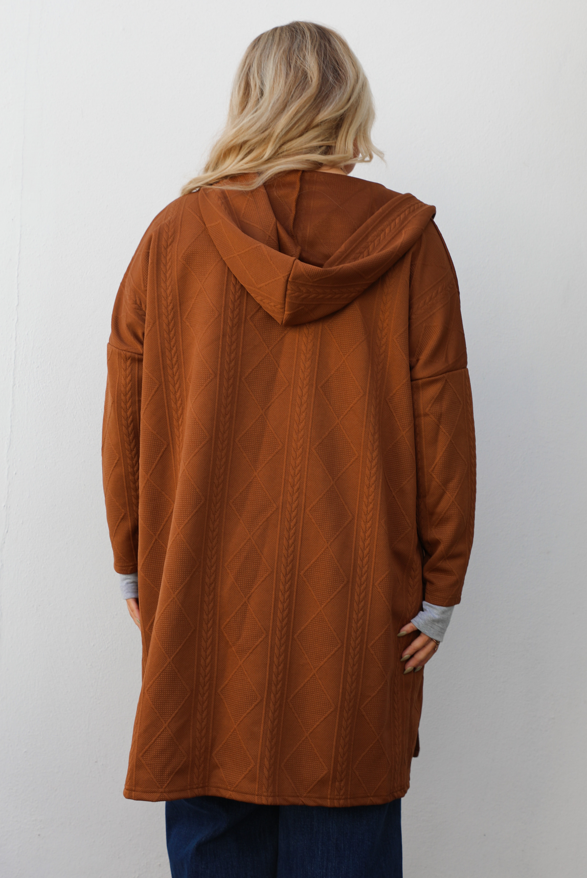 Down The Street Cardigan: Rust