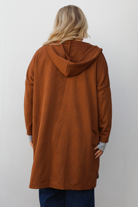 Down The Street Cardigan: Rust