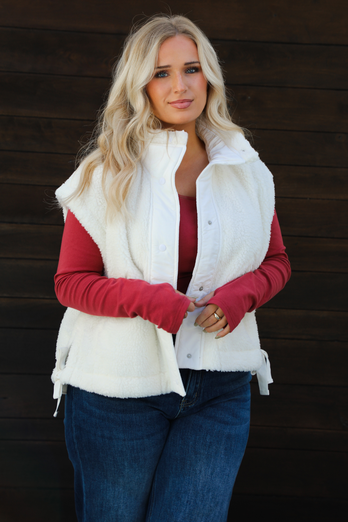 Snowed In Vest: White