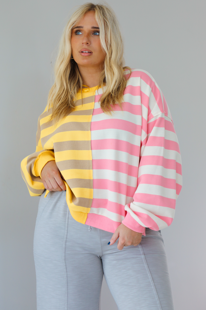 Lily Striped Sweater: Yellow/Multi