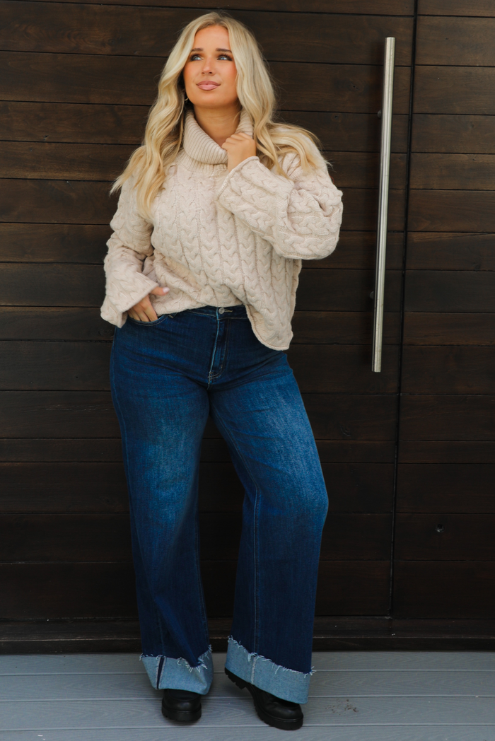 New Direction Sweater: Tan