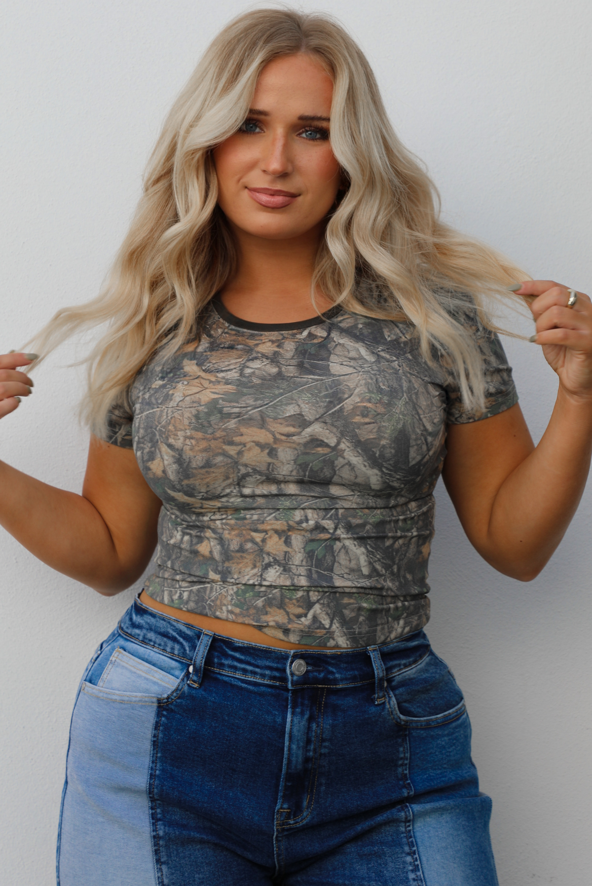 Camo Cutie Baby-Tee: Dark Green