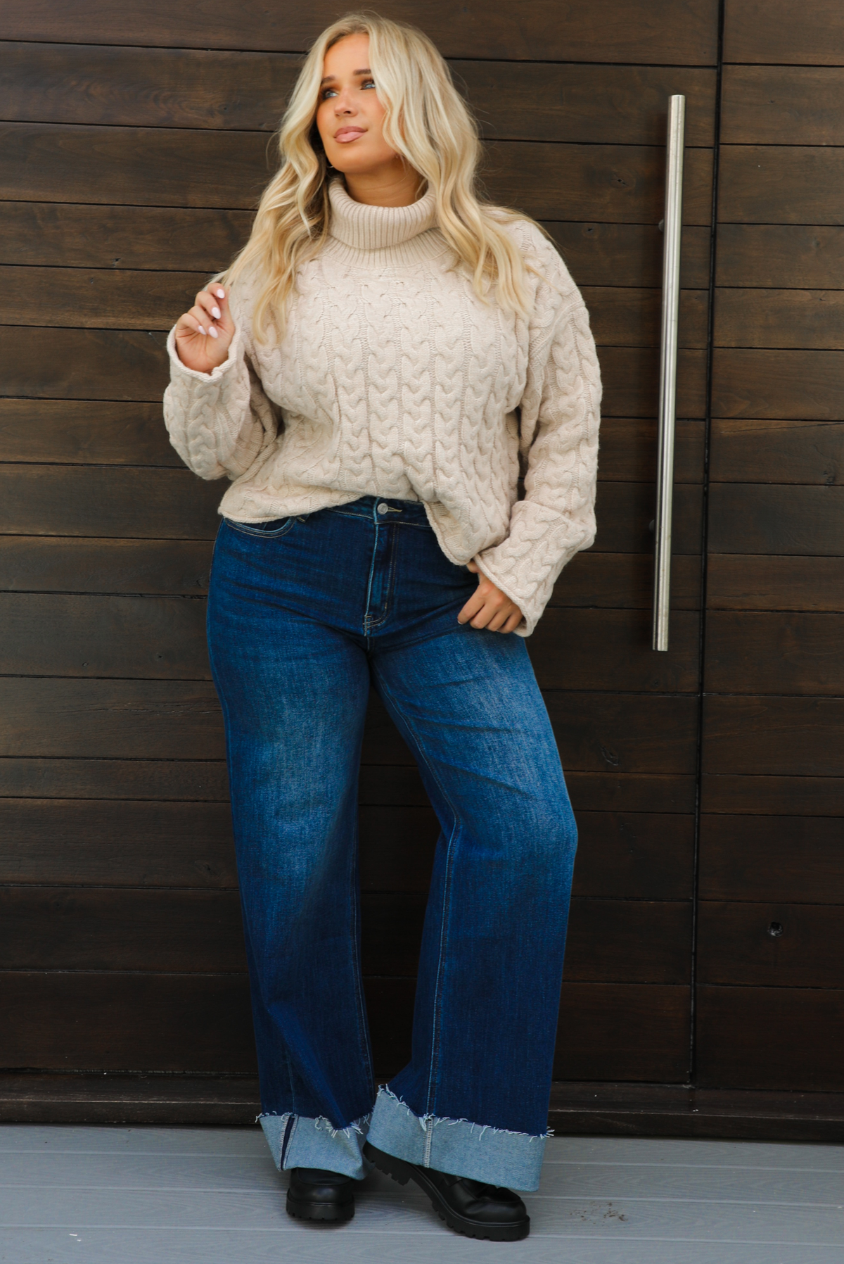 New Direction Sweater: Tan