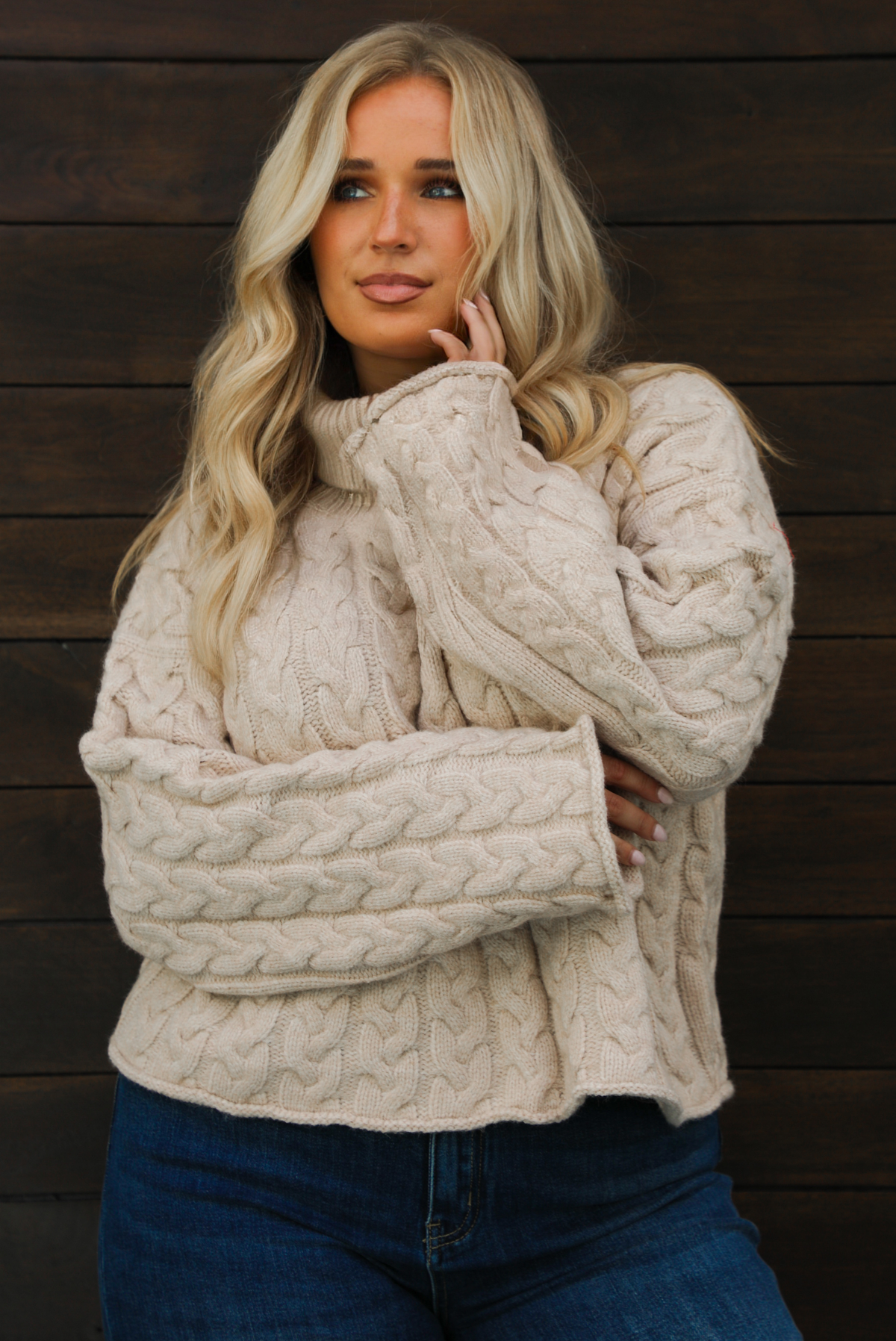 New Direction Sweater: Tan