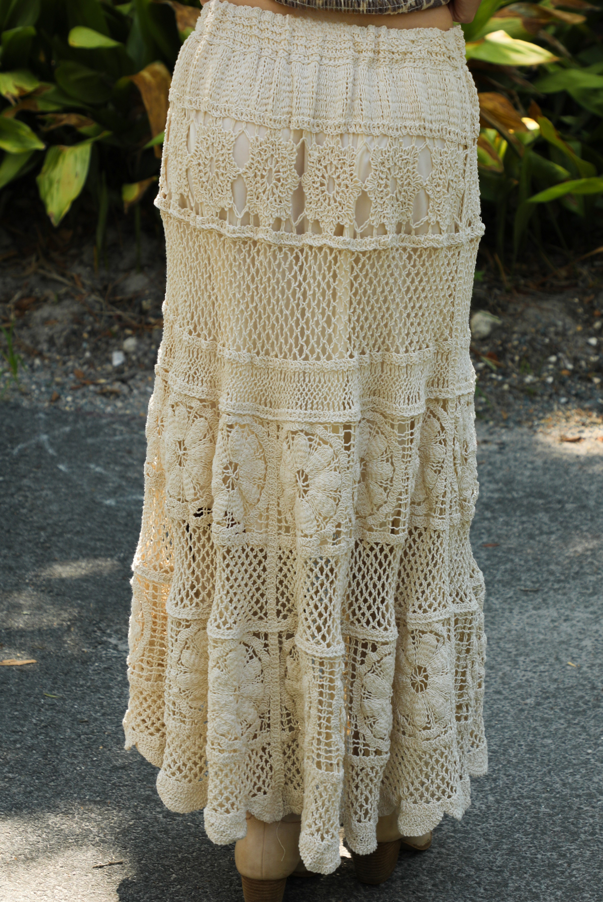 Sign Of The Times Midi Skirt: Cream