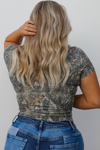 Camo Cutie Baby-Tee: Dark Green