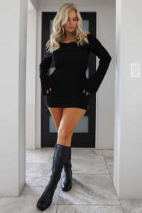 All Yours Sweater Dress: Black