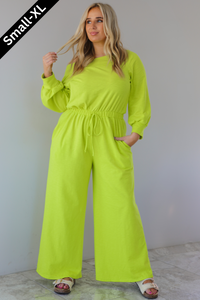 On The Go Jumper: Lime