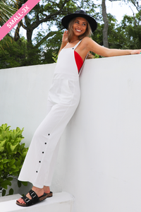 Swept Away Overalls: White