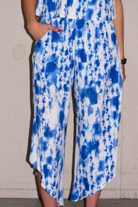The Pier Jumpsuit: Blue/White