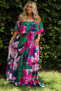 Way To Go Maxi Dress: Purple/Multi