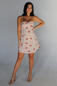 Girls Trip Ready Dress: Taupe/Multi