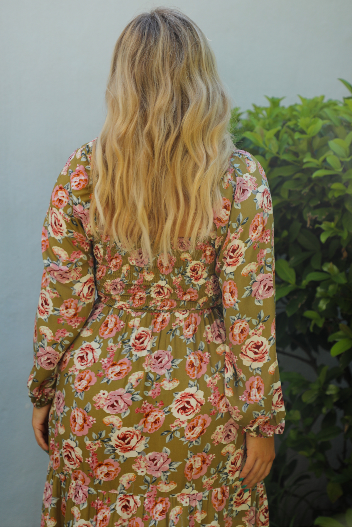 Pumpkin Patch Midi Dress: Green/Multi Floral