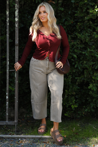 Not So Basic Top: Burgundy