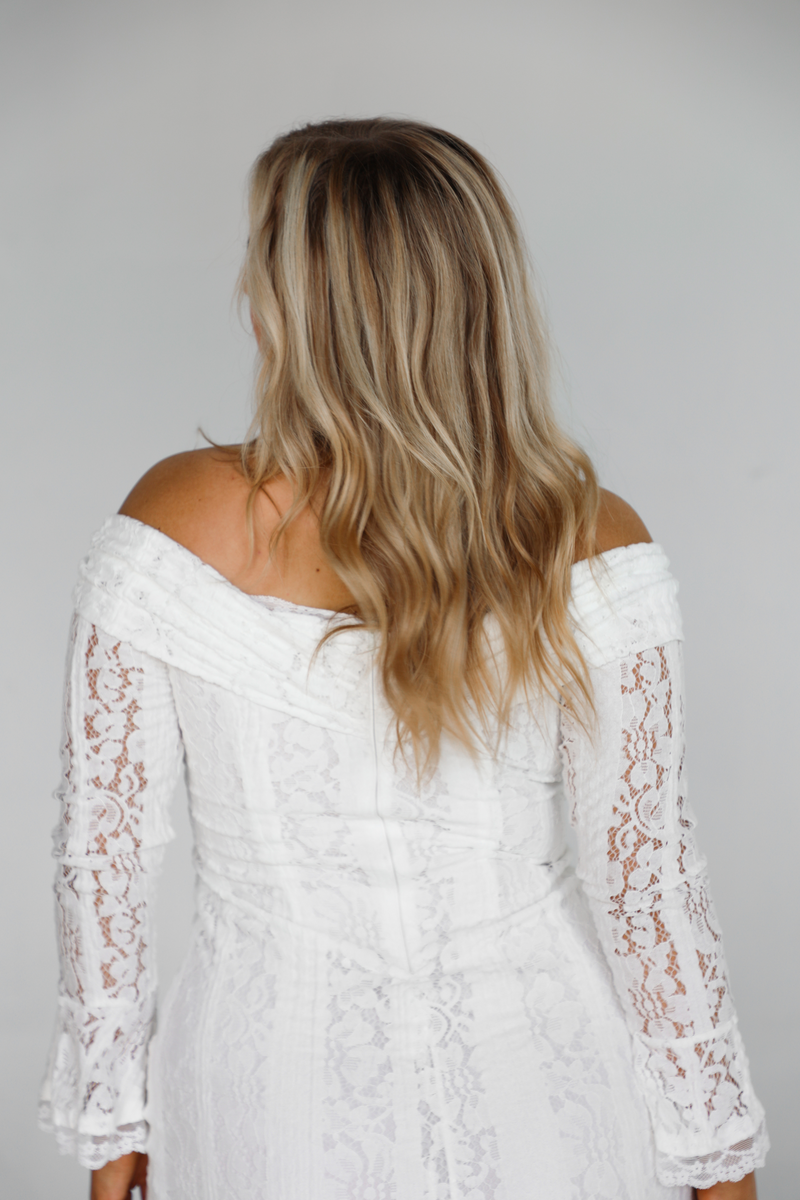 Choosing You Midi Dress: White