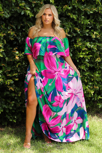 Way To Go Maxi Dress: Purple/Multi
