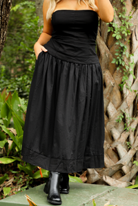 Could Be Midi Dress: Black