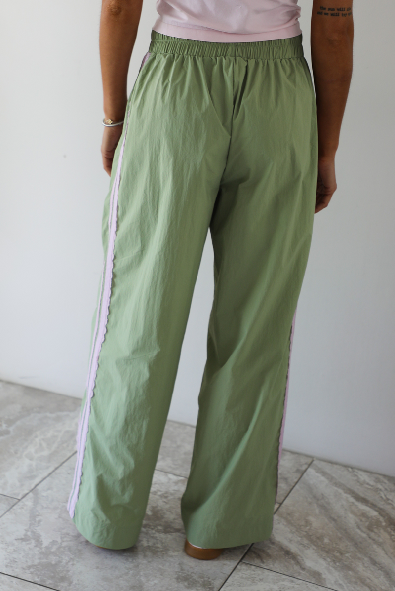 All Yours Pants: Green/Pink