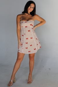 Girls Trip Ready Dress: Taupe/Multi