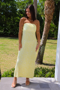 Day In The Sun Maxi Dress: Yellow/White
