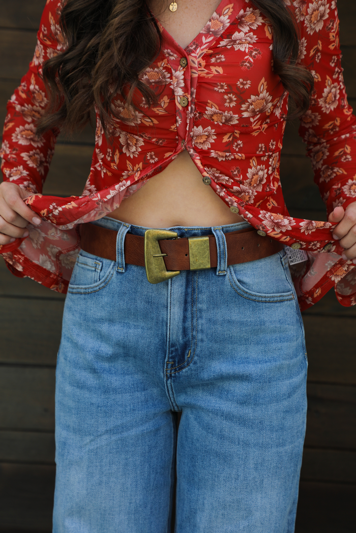 Your Design Belt: Cognac/Gold