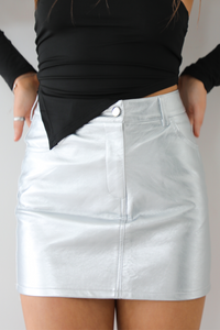 Seen First Skirt: Metallic Silver