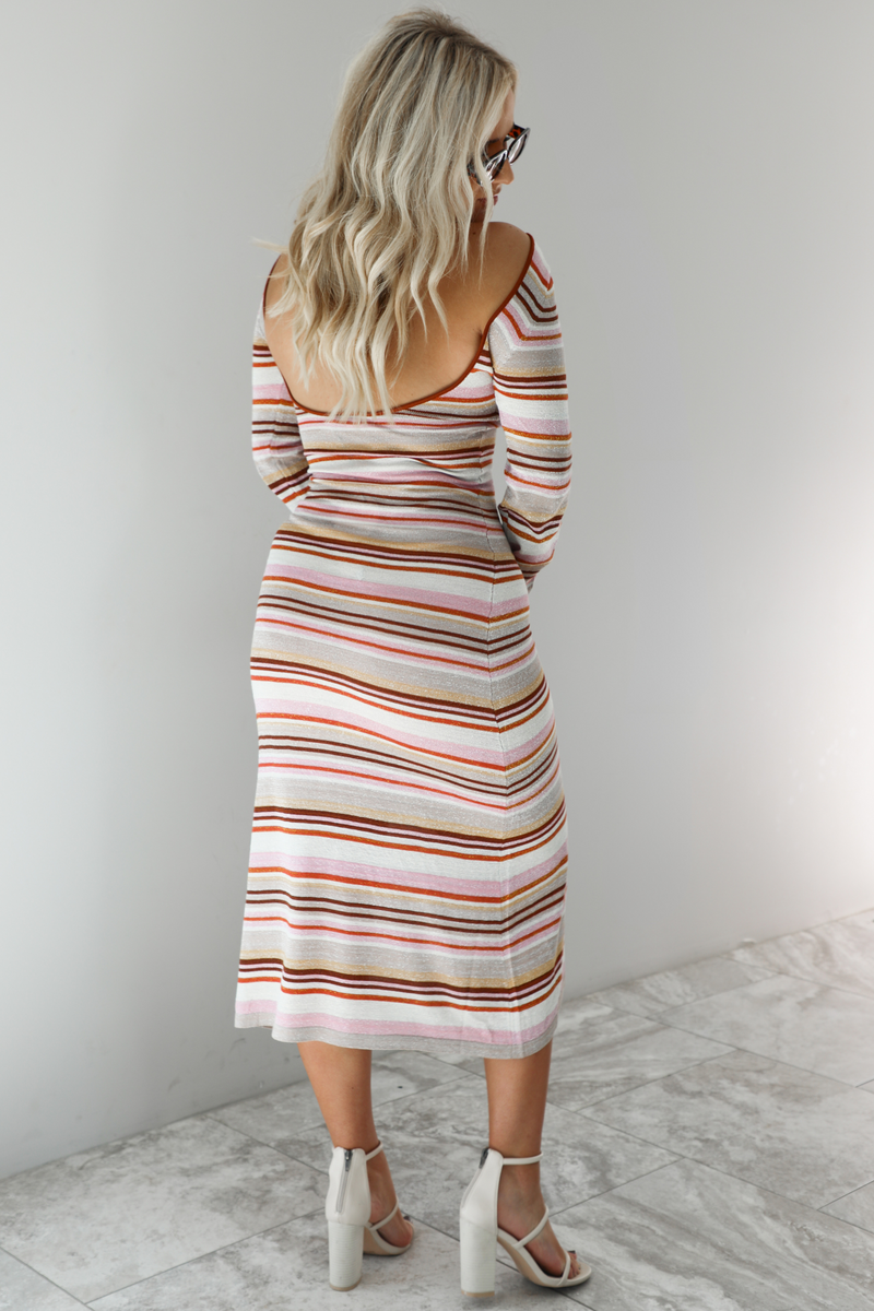 Have It Your Way Midi Dress: Pink/Multi
