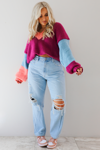 Excited For This Sweater: Maroon/Multi