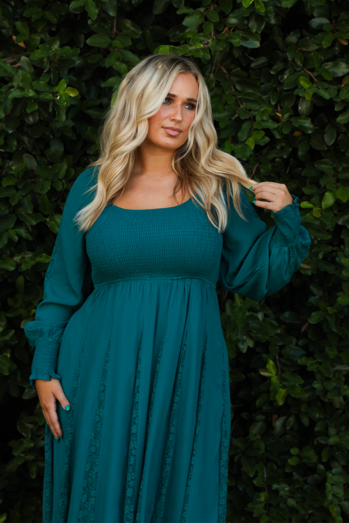 Falling For You Maxi Dress: Teal