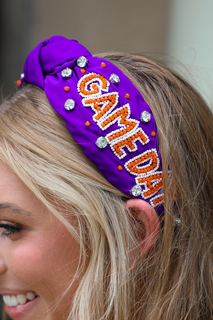 Game Day Headband: Purple/Multi