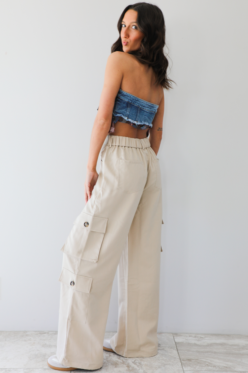 What If Crop Top: Denim/Multi