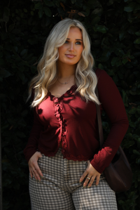 Not So Basic Top: Burgundy