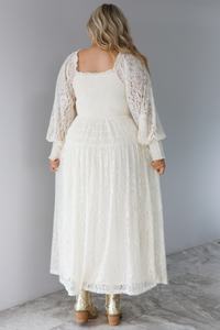 Through The Day Midi Dress: Cream