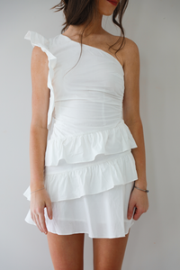 Never Holding Back Dress: White
