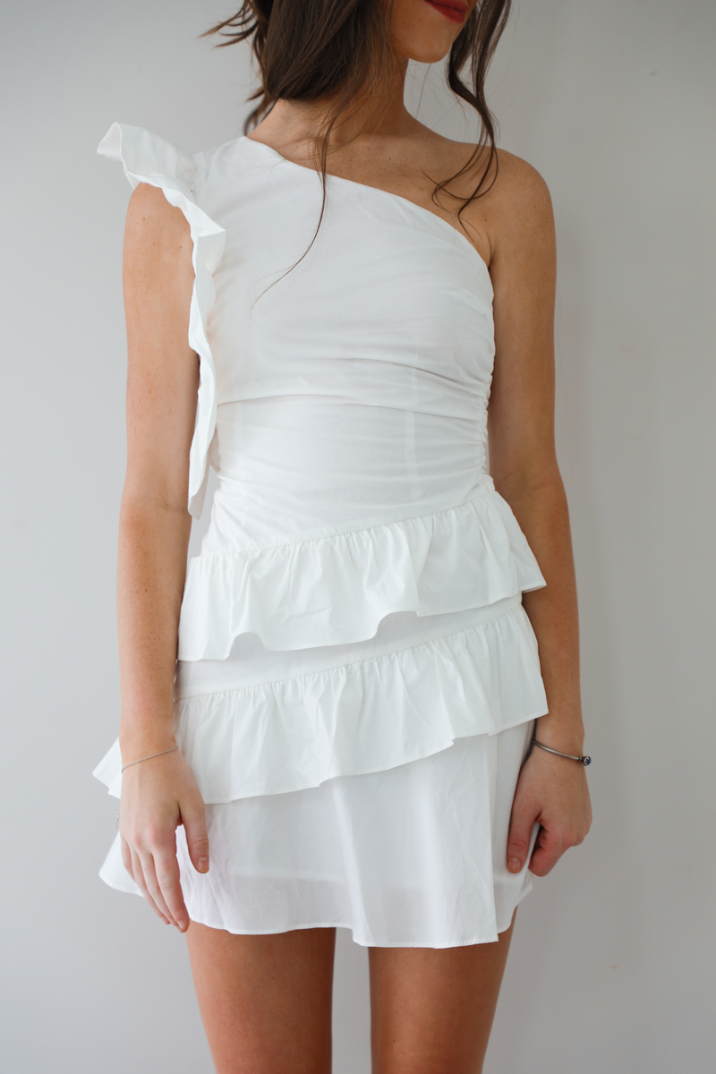 Never Holding Back Dress: White